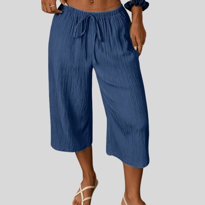 Relaxed Capri Wide Pants