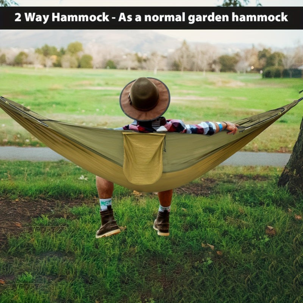 SKYREST – Camping Hammock with Mosquito Net and Sun Shelter