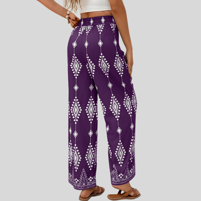 Geometric Print Wide Pants