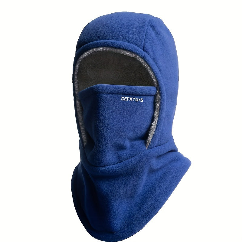 DEFATU·S 1pc Winter Warm One-Piece Hood, Scarf Face Mask Ear Protection, Thick Material, Style Fit Face, Windproof, Suitable for Winter Cycling, Running, Skiing, Fishing, Outdoor Sports And Work, Suitable for Men And Women, Without Battery