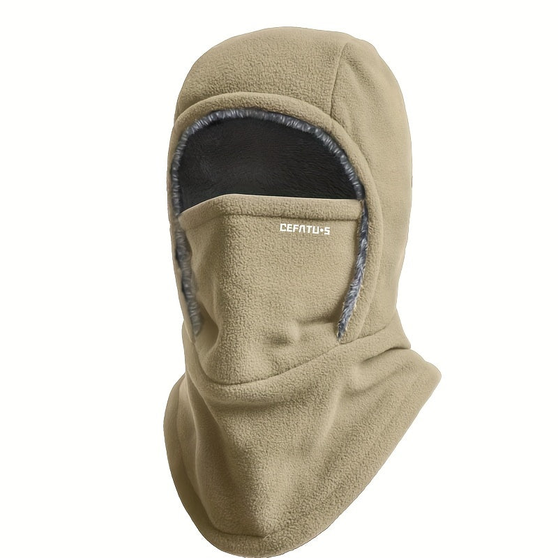 DEFATU·S 1pc Winter Warm One-Piece Hood, Scarf Face Mask Ear Protection, Thick Material, Style Fit Face, Windproof, Suitable for Winter Cycling, Running, Skiing, Fishing, Outdoor Sports And Work, Suitable for Men And Women, Without Battery