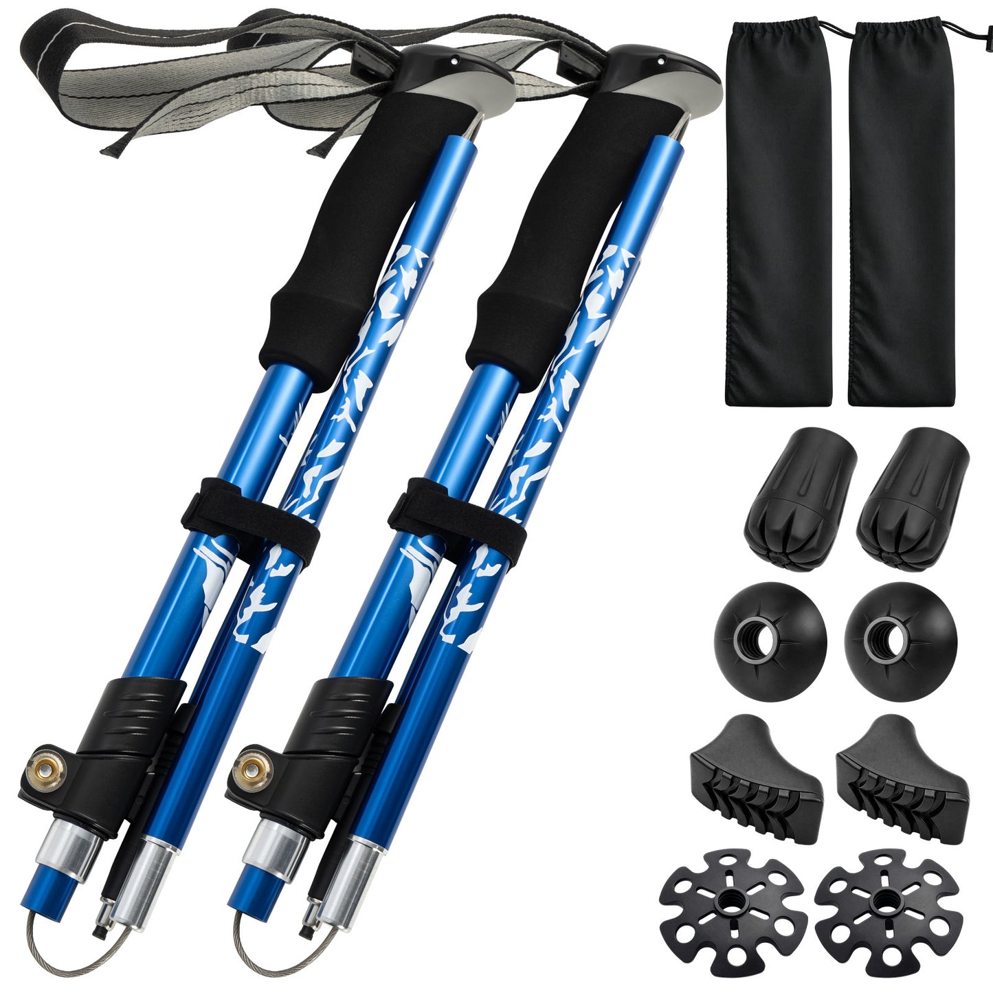 ALPINEFLEX - Ultra-Light Folding Trekking Poles Set
