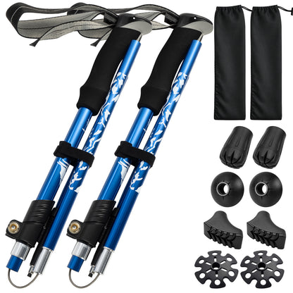 ALPINEFLEX - Ultra-Light Folding Trekking Poles Set