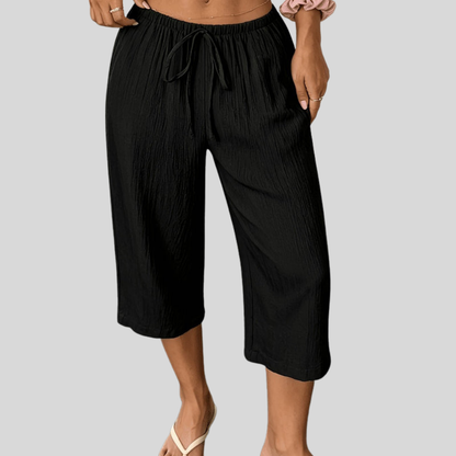 Relaxed Capri Wide Pants