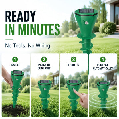 GARDGUARD – Solar Mole Repellent for Reliable Garden Protection