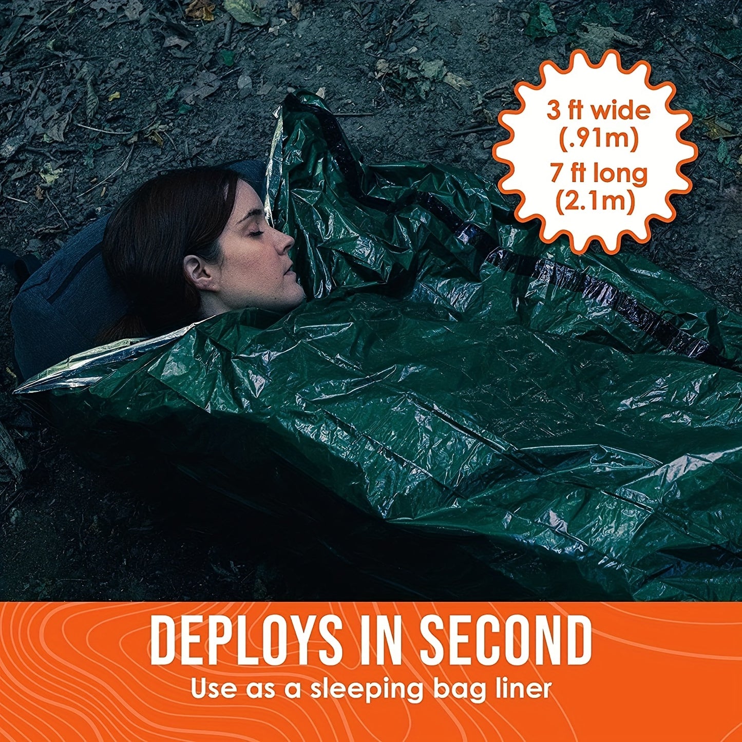 SURVIVASHIELD – Emergency Sleeping Bag for Outdoor Hike Protection and Preparedness