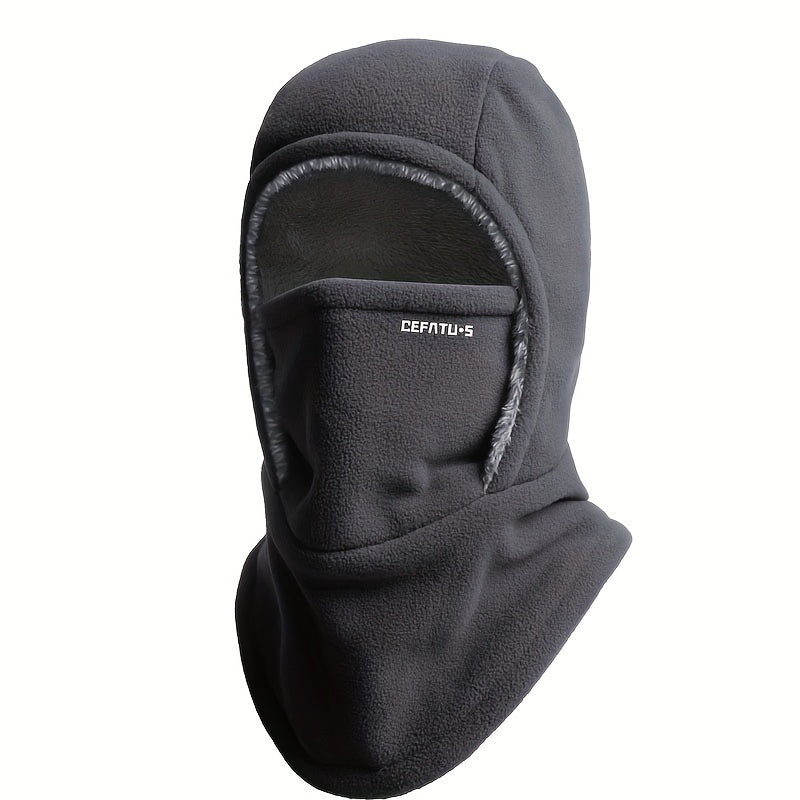DEFATU·S 1pc Winter Warm One-Piece Hood, Scarf Face Mask Ear Protection, Thick Material, Style Fit Face, Windproof, Suitable for Winter Cycling, Running, Skiing, Fishing, Outdoor Sports And Work, Suitable for Men And Women, Without Battery