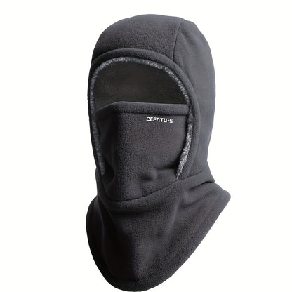 DEFATU·S 1pc Winter Warm One-Piece Hood, Scarf Face Mask Ear Protection, Thick Material, Style Fit Face, Windproof, Suitable for Winter Cycling, Running, Skiing, Fishing, Outdoor Sports And Work, Suitable for Men And Women, Without Battery