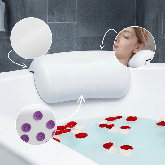 AquaCloud Bath Pillow - Ergonomic Waterproof Tub Cushion with Non-Slip Suction Cups 2