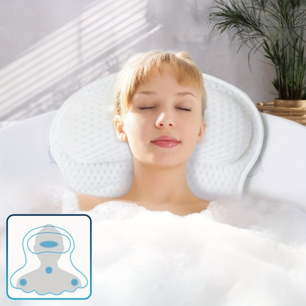 RELAXREST – Ergonomic Mesh Spa Bath Pillow
