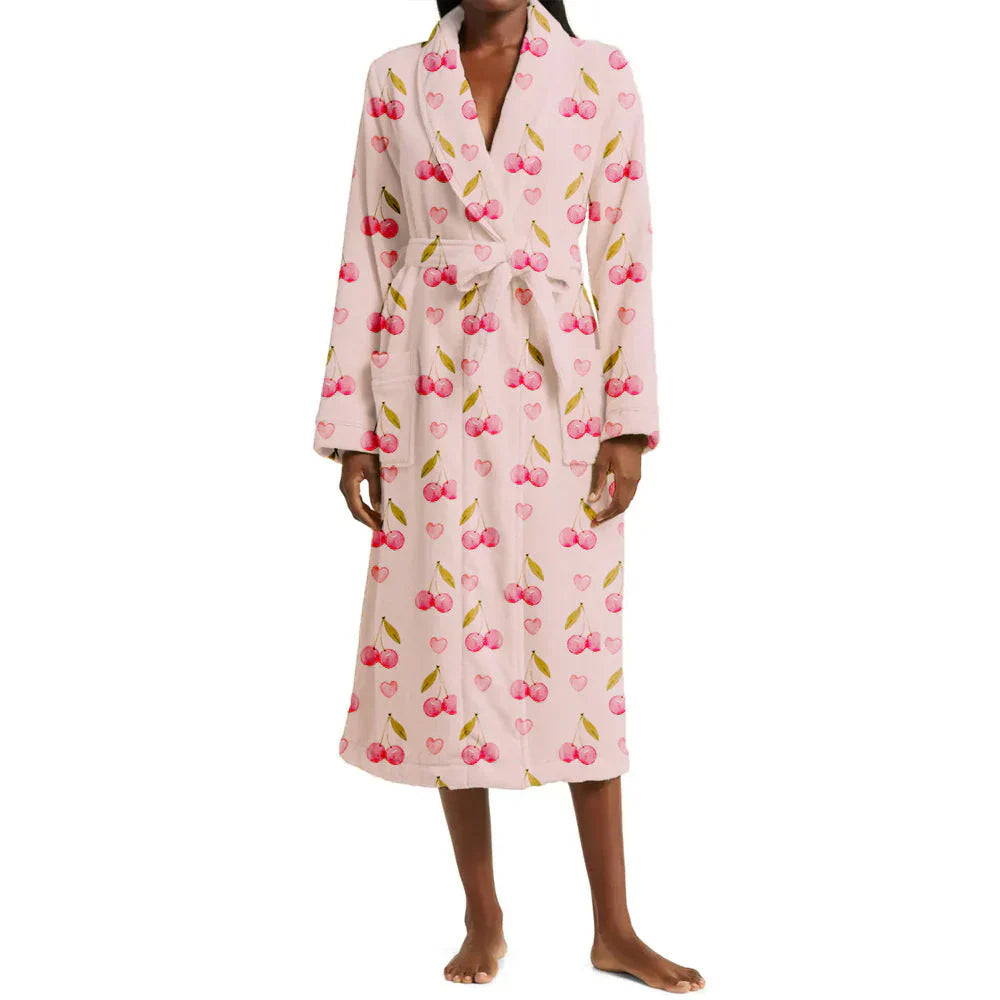 FLORALUXE – Floral Shawl Collar Bathrobe