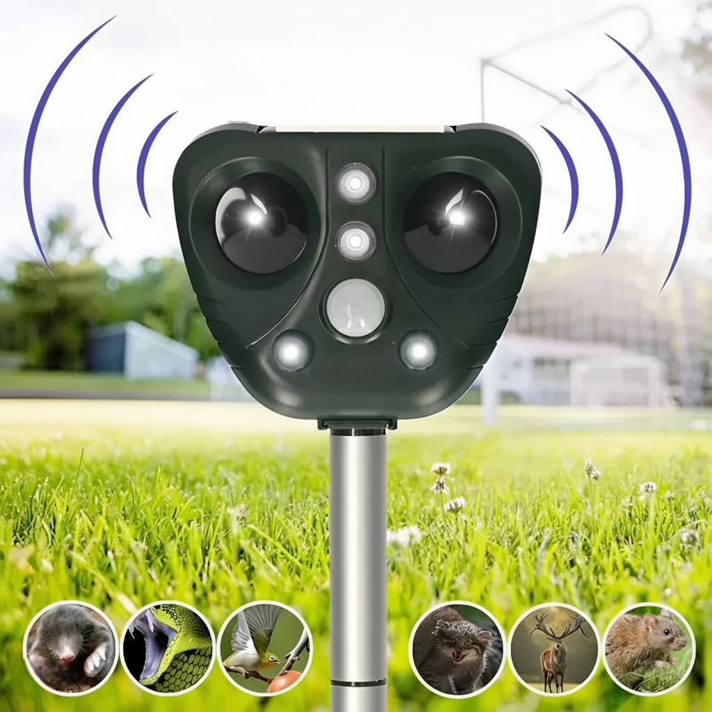 BIRDSHIELD – Solar Ultrasonic Bird Repellent for Garden Protection