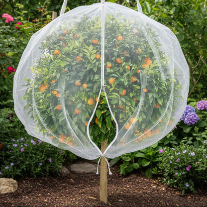CROPSHIELD - Mesh Drawstring Bags for Fruit Protection & Insect Defense 0
