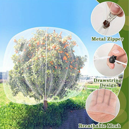 CROPSHIELD - Mesh Drawstring Bags for Fruit Protection & Insect Defense 2