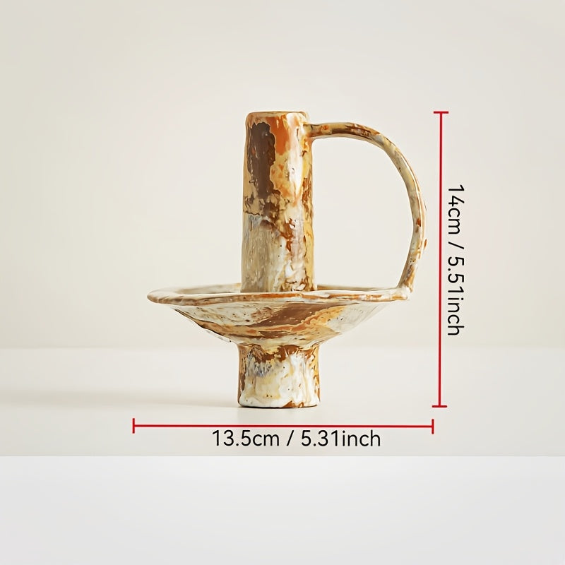 Ceramika Retro - Handcrafted Ceramic Candlestick for Cozy Ambiance & Warm Decor 1