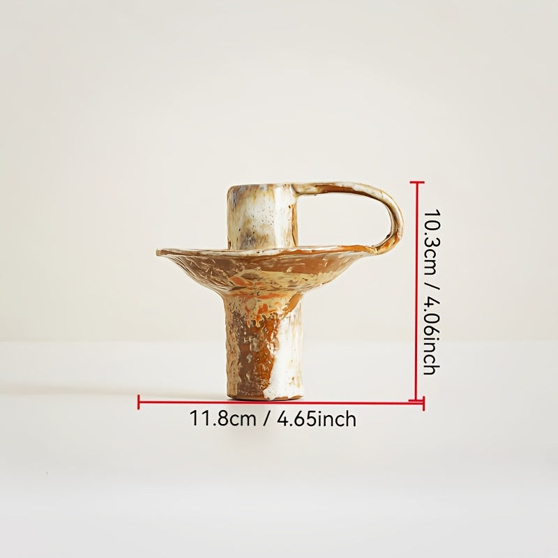 Ceramika Retro - Handcrafted Ceramic Candlestick for Cozy Ambiance & Warm Decor 3