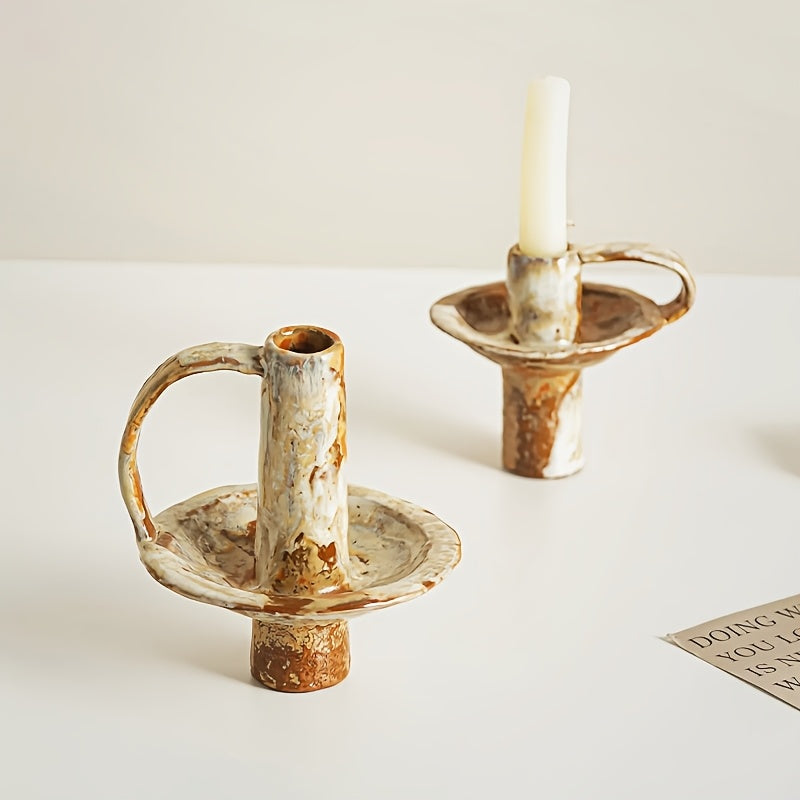 Ceramika Retro - Handcrafted Ceramic Candlestick for Cozy Ambiance & Warm Decor 5