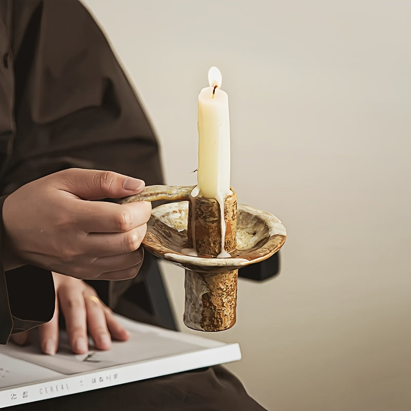 Ceramika Retro - Handcrafted Ceramic Candlestick for Cozy Ambiance & Warm Decor 7