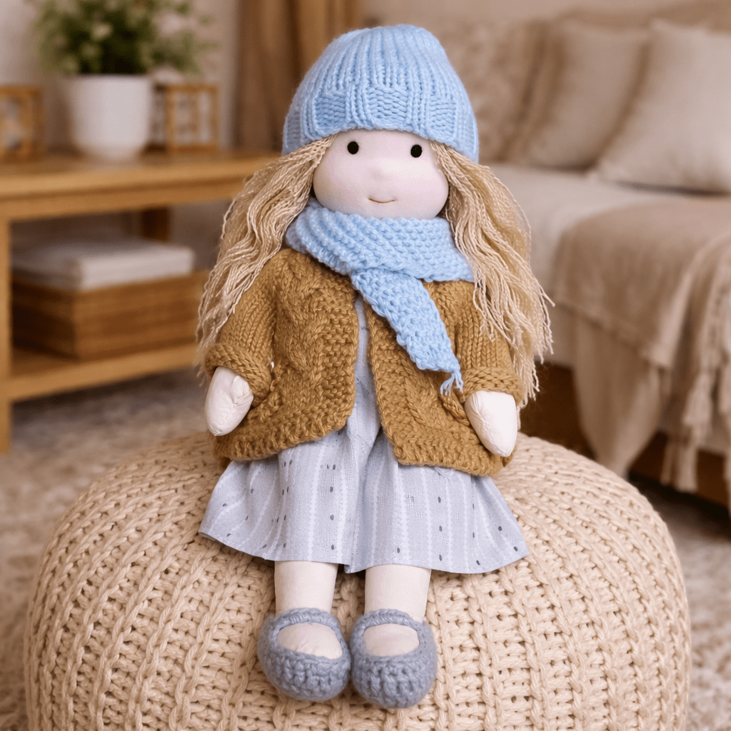 BELLAWOOD – Handmade Waldorf-Inspired Cotton Doll for Creative Play