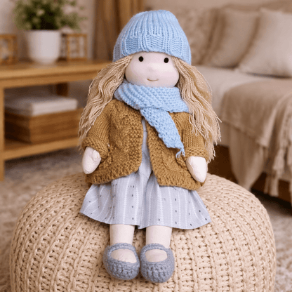 BELLAWOOD – Handmade Waldorf-Inspired Cotton Doll for Creative Play