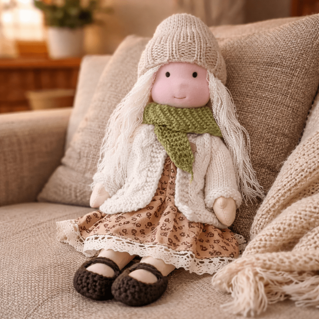 BELLAWOOD – Handmade Waldorf-Inspired Cotton Doll for Creative Play