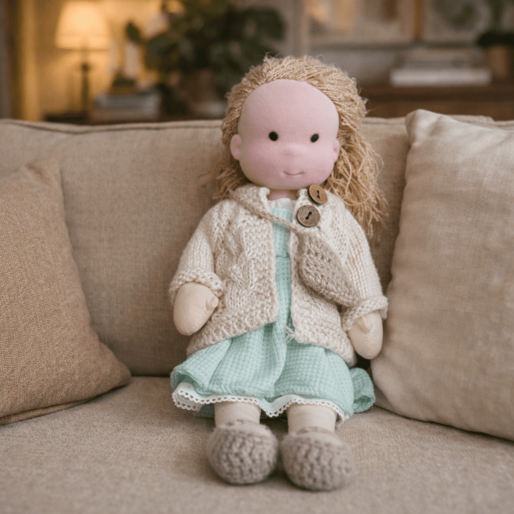 BELLAWOOD – Handmade Waldorf-Inspired Cotton Doll for Creative Play