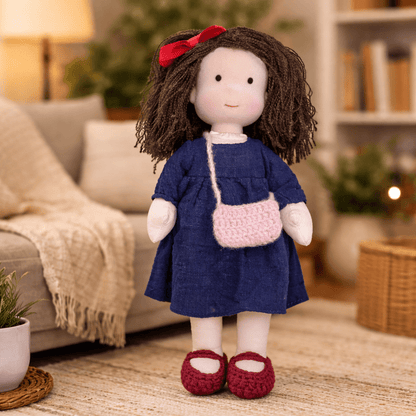 BELLAWOOD – Handmade Waldorf-Inspired Cotton Doll for Creative Play