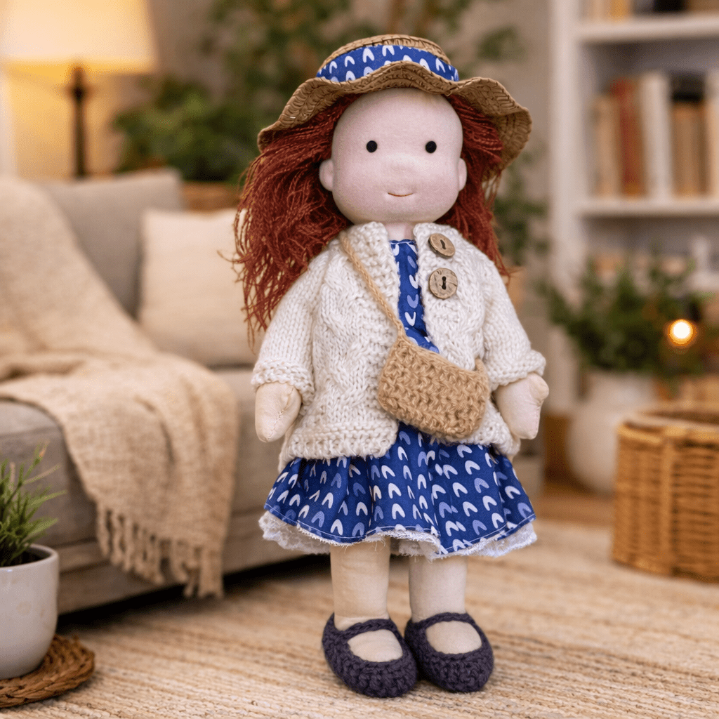 BELLAWOOD – Handmade Waldorf-Inspired Cotton Doll for Creative Play