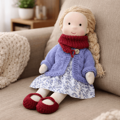 BELLAWOOD – Handmade Waldorf-Inspired Cotton Doll for Creative Play