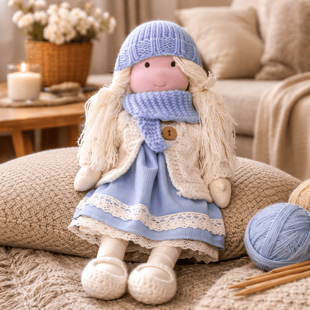 BELLAWOOD – Handmade Waldorf-Inspired Cotton Doll for Creative Play