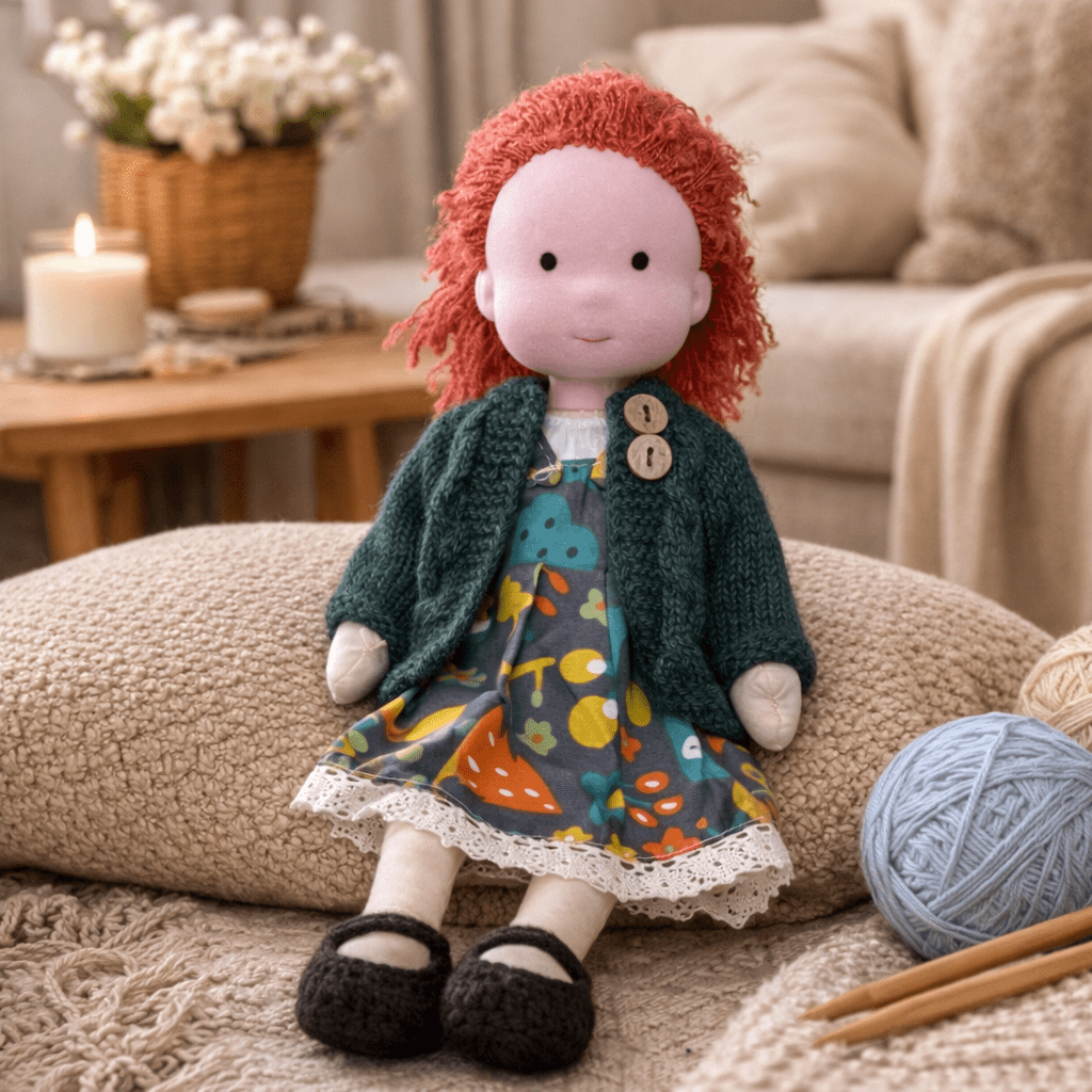 BELLAWOOD – Handmade Waldorf-Inspired Cotton Doll for Creative Play