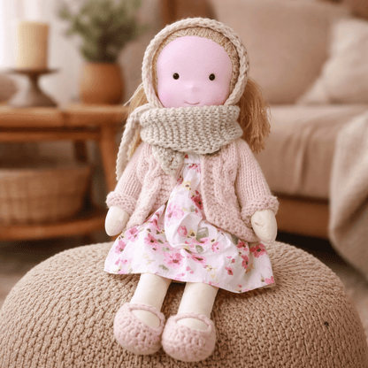 BELLAWOOD – Handmade Waldorf-Inspired Cotton Doll for Creative Play