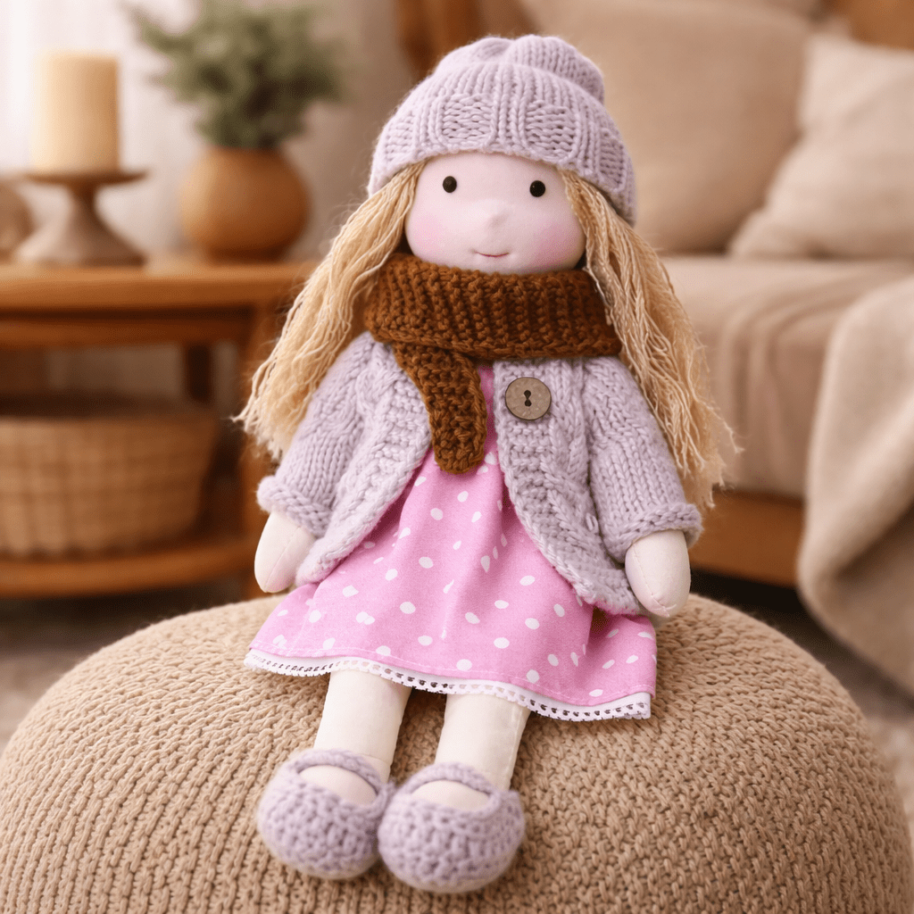 BELLAWOOD – Handmade Waldorf-Inspired Cotton Doll for Creative Play