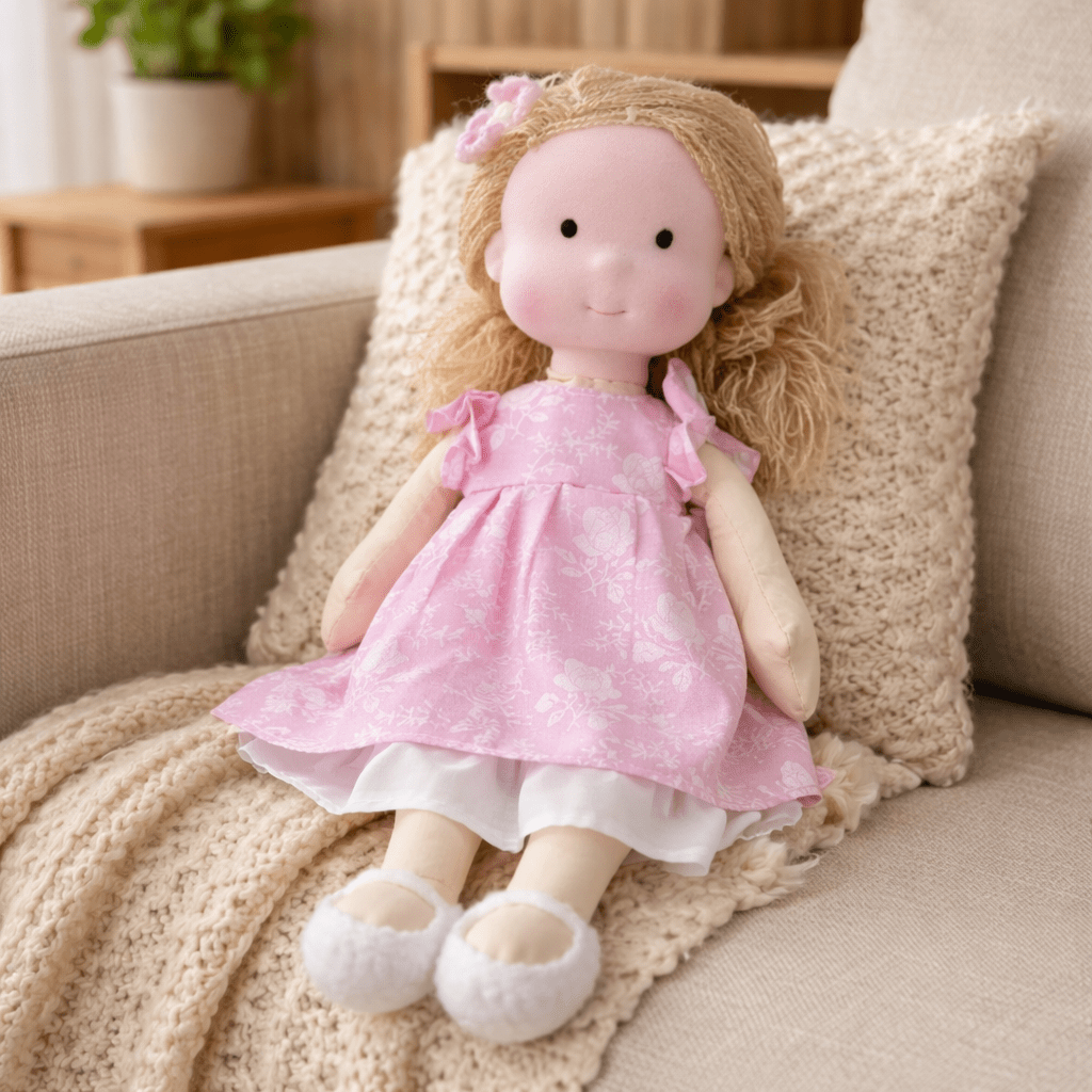 BELLAWOOD – Handmade Waldorf-Inspired Cotton Doll for Creative Play