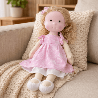 BELLAWOOD – Handmade Waldorf-Inspired Cotton Doll for Creative Play