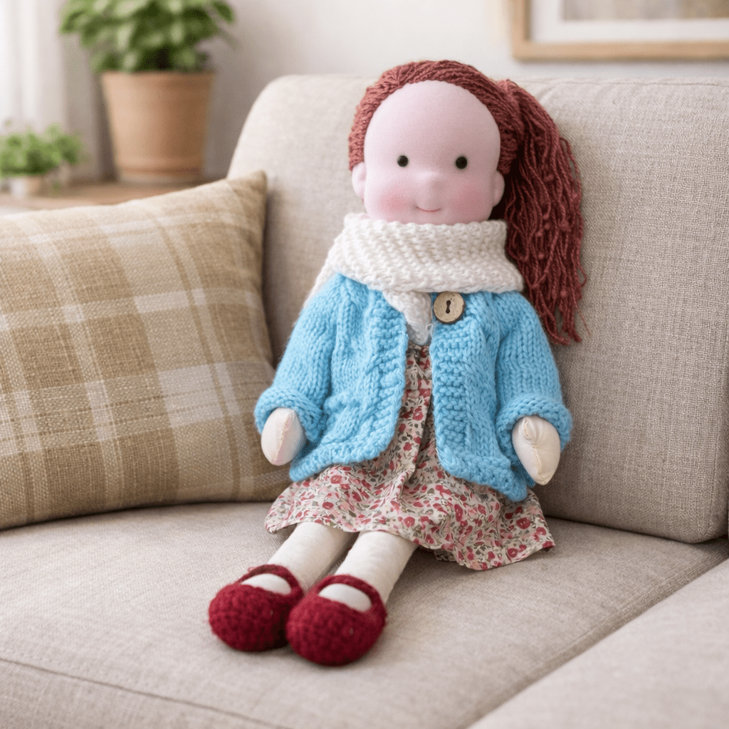 BELLAWOOD – Handmade Waldorf-Inspired Cotton Doll for Creative Play