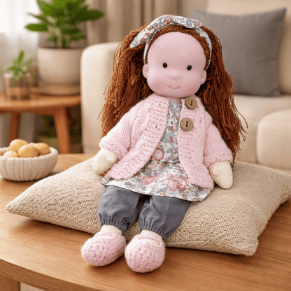 BELLAWOOD – Handmade Waldorf-Inspired Cotton Doll for Creative Play