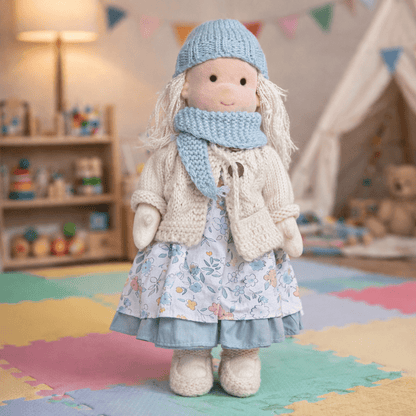 BELLAWOOD – Handmade Waldorf-Inspired Cotton Doll for Creative Play