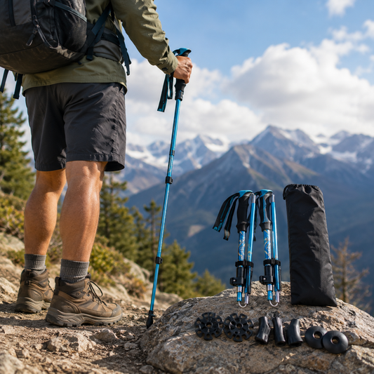 PEAKTREK – Ultralight Folding Trekking Poles for Hike and Hiking Adventures