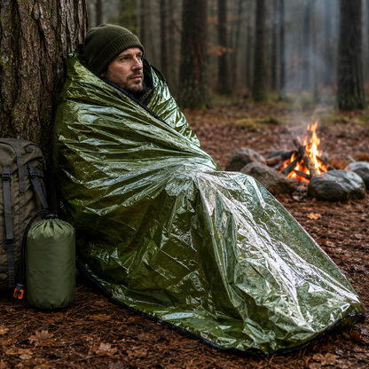 SURVIVASHIELD – Emergency Sleeping Bag for Outdoor Hike Protection and Preparedness