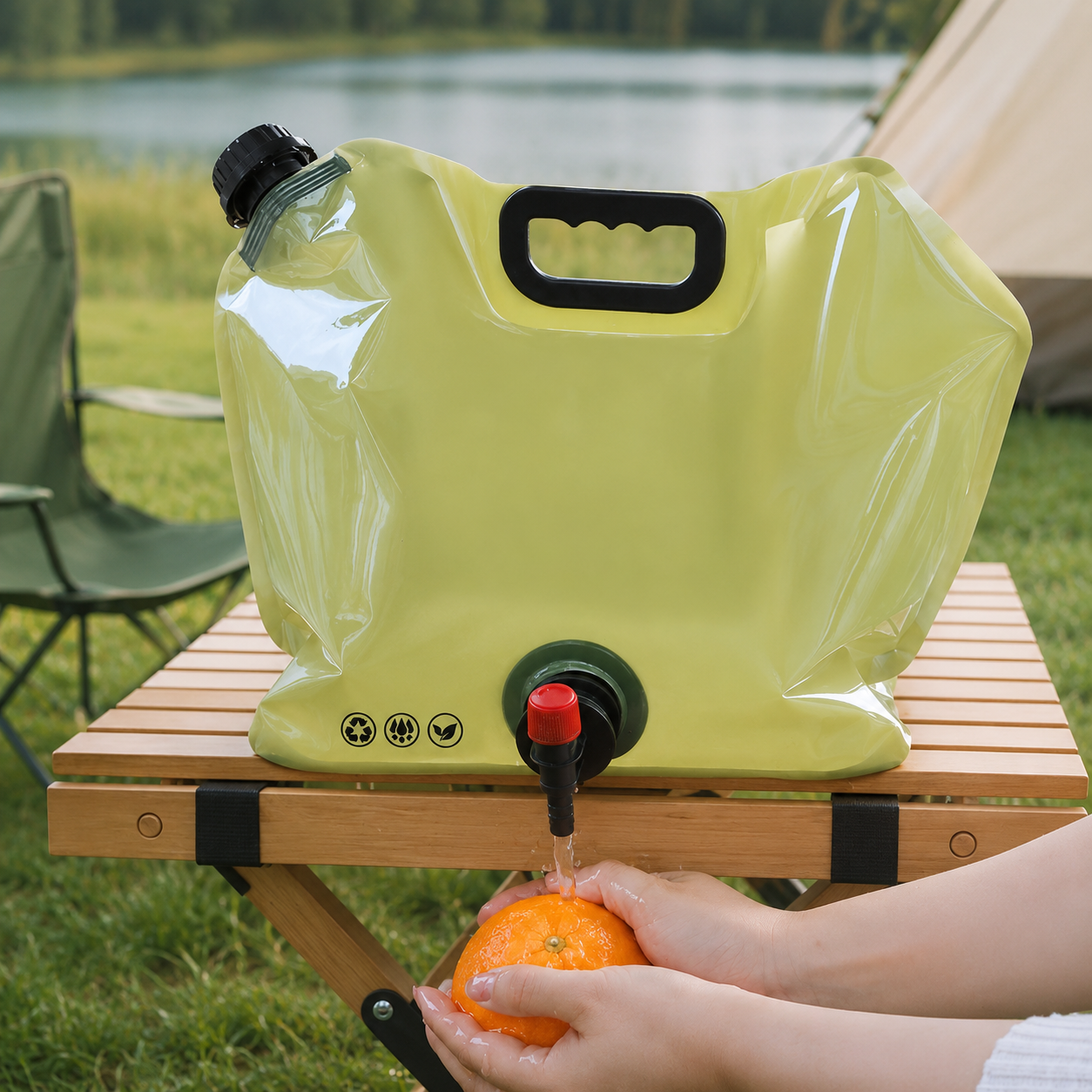 AQUATREK – Foldable Water Container with Faucet for Camping and Outdoor Adventures
