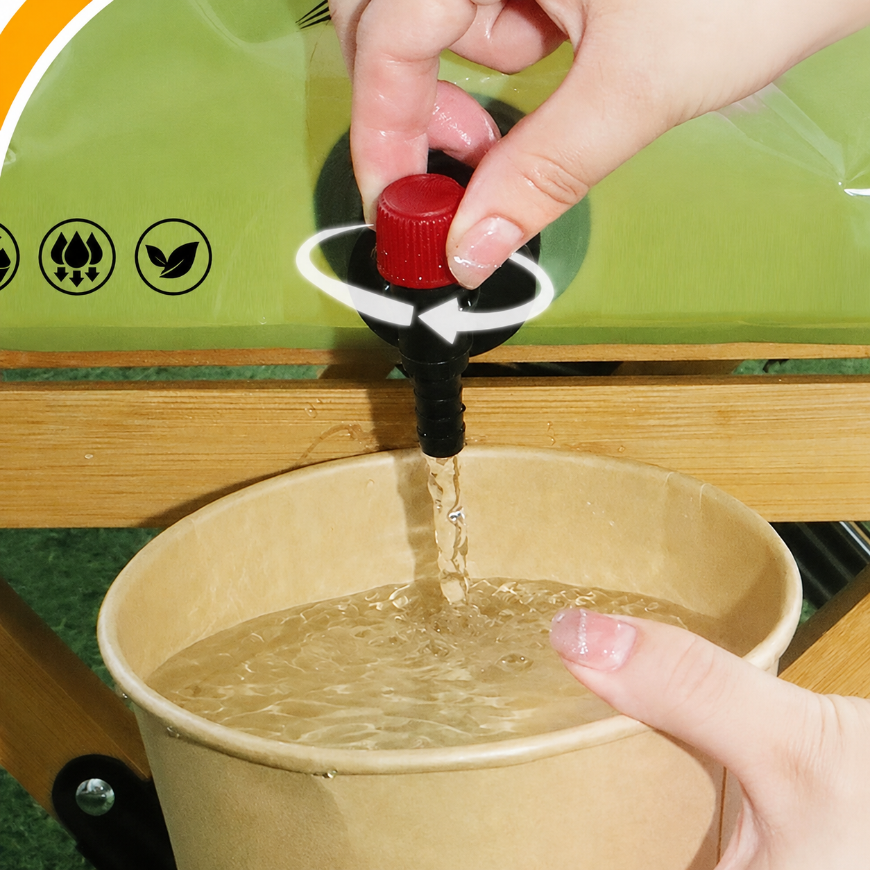 AQUATREK – Foldable Water Container with Faucet for Camping and Outdoor Adventures