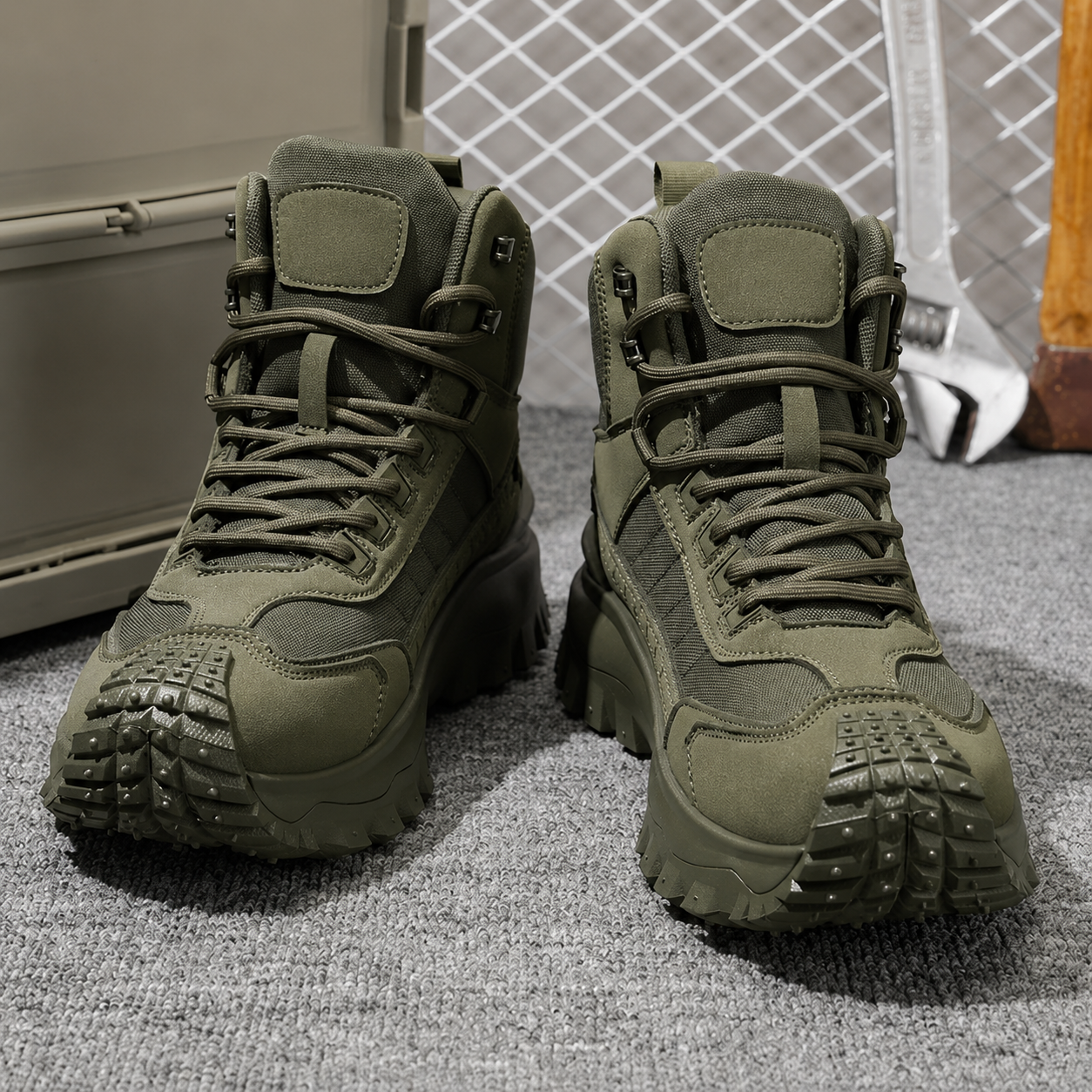 TRAILPEAK – High-Top Hiking Shoes for Outdoor Adventures and Daily Comfort