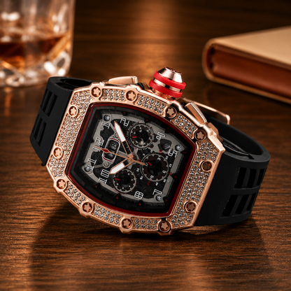 ROYALTIME – Elegant Timepiece with Brilliant Rhinestone Embellishments