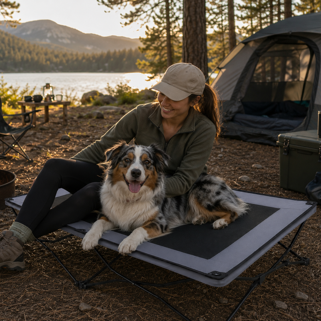 OUTDOORPAWS – Portable Pet Bed for Adventures and Getaways