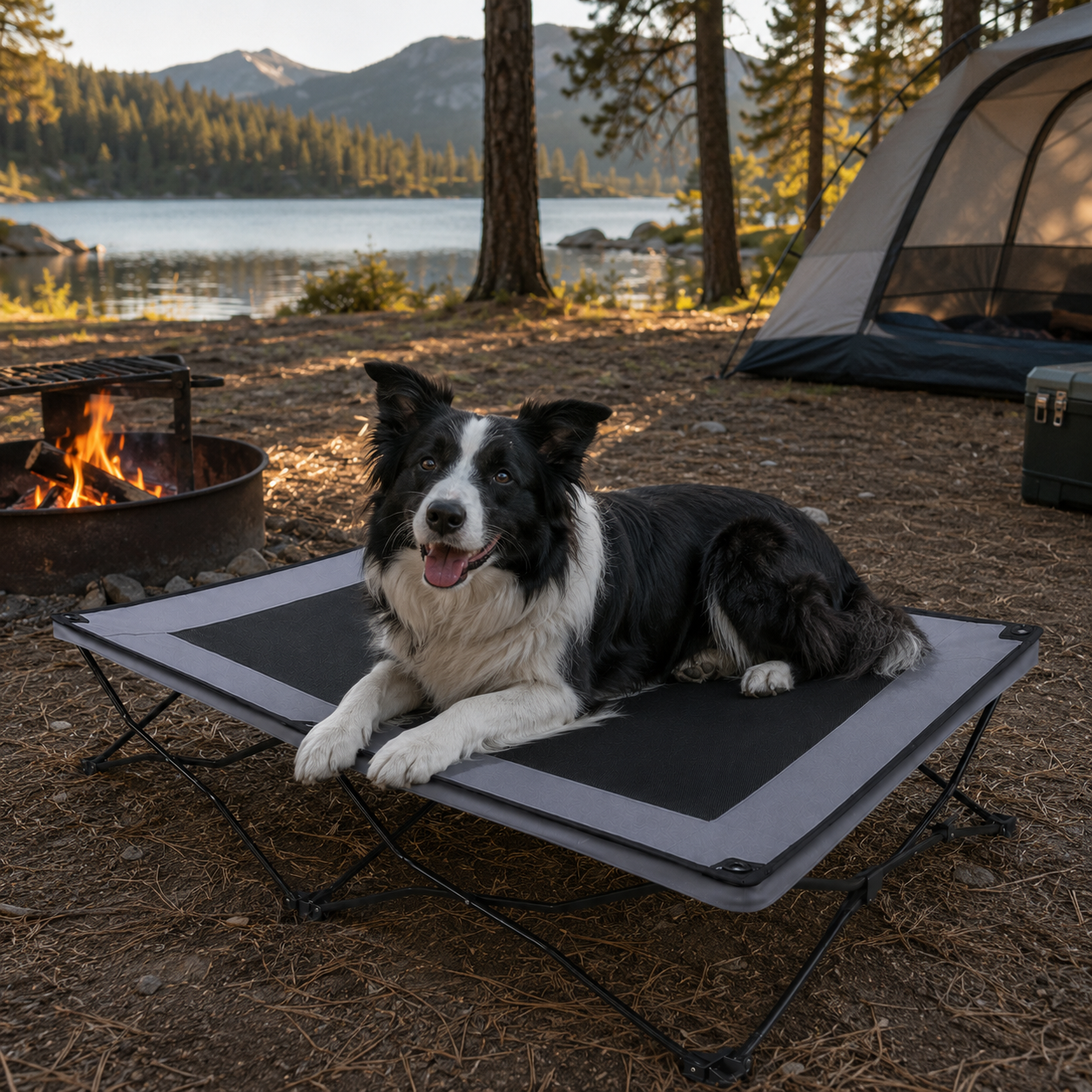 OUTDOORPAWS – Portable Pet Bed for Adventures and Getaways