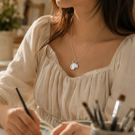 ARTELUNA – Gemstone Pendant Necklace for Creative Everyday Elegance