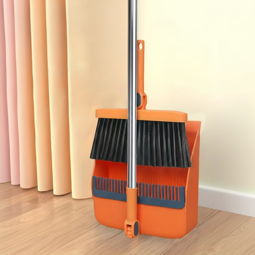 Clearsweep Pro - Rotatable Broom And Dustpan Set With Ergonomic Handle 10