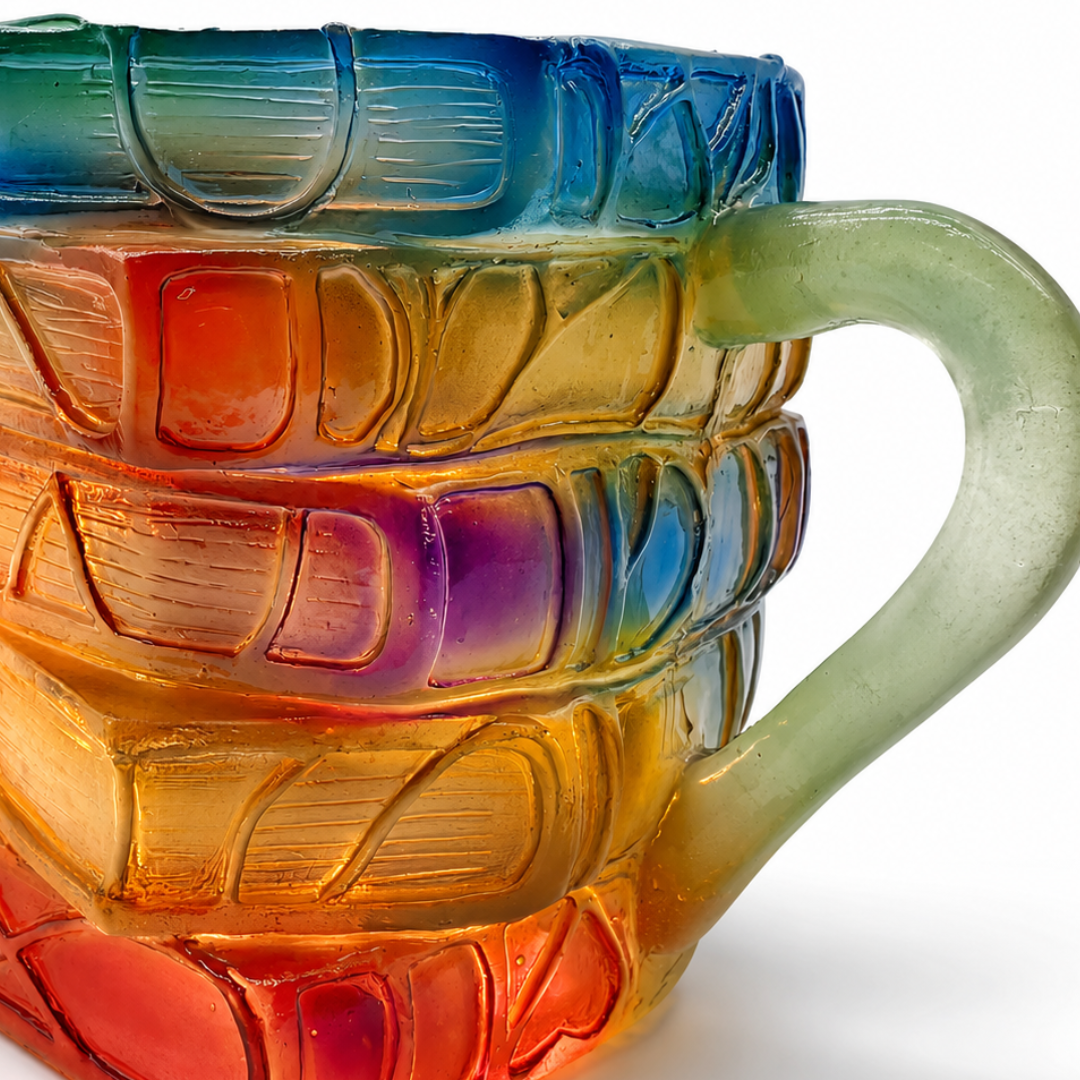 LITERIVA – Glass Book Mug Literary Style Coffee Cup
