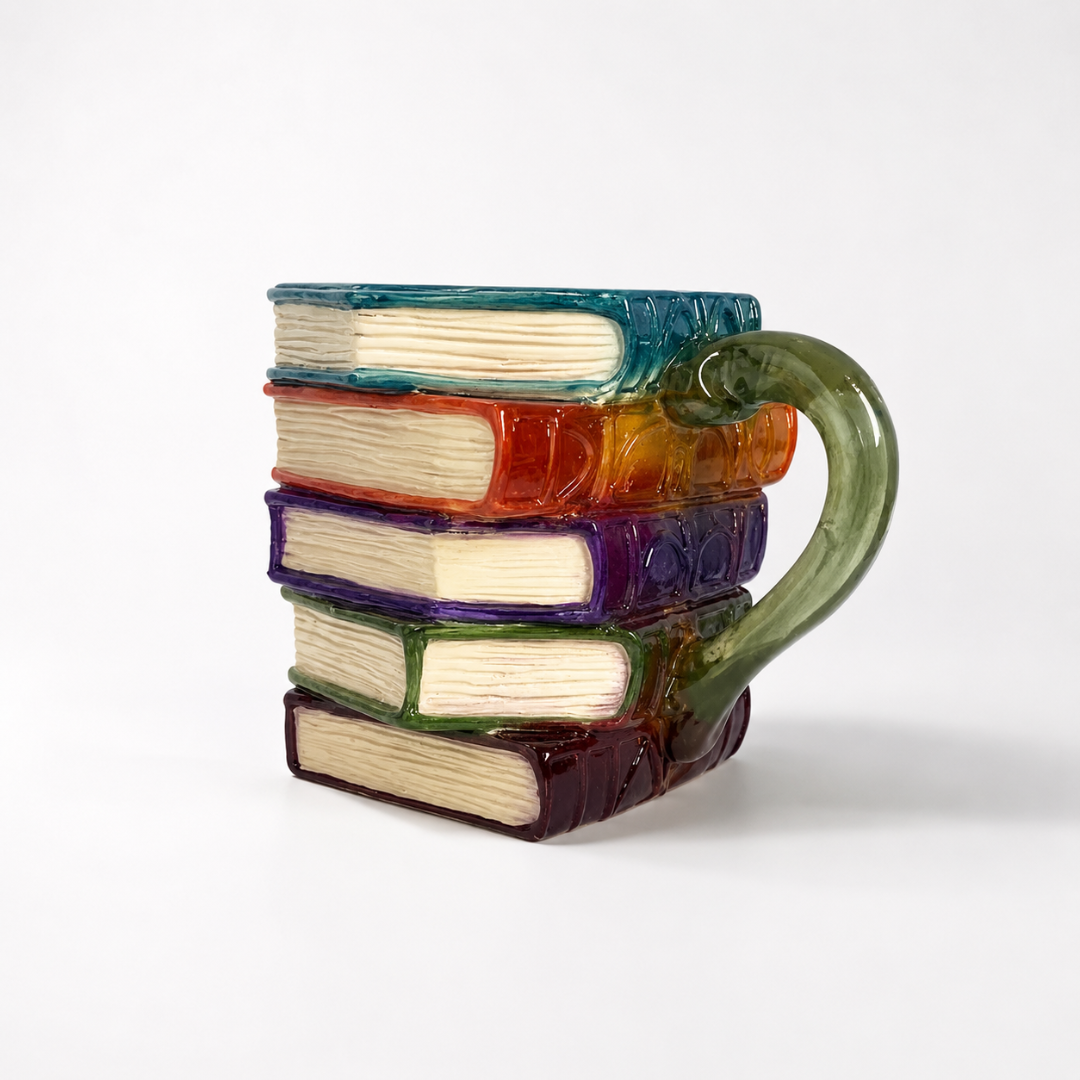 LITERIVA – Glass Book Mug Literary Style Coffee Cup